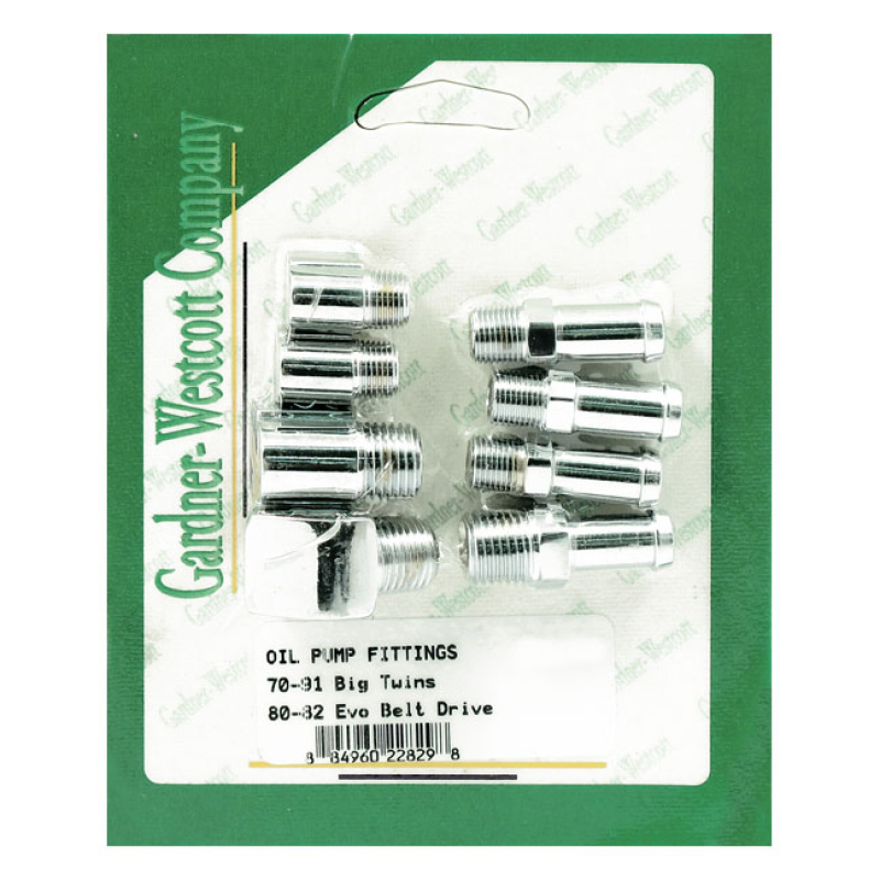 GARDNER-WESTCOTT, OIL PUMP LINE FITTING KIT. CHROME CHROME PLATED BRAS 520346