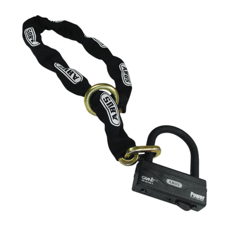 ABUS GRANIT 58 PADLOCK & BLACK LOOP CHAIN SECURITY LEVEL 19. COMBINATI 524023
