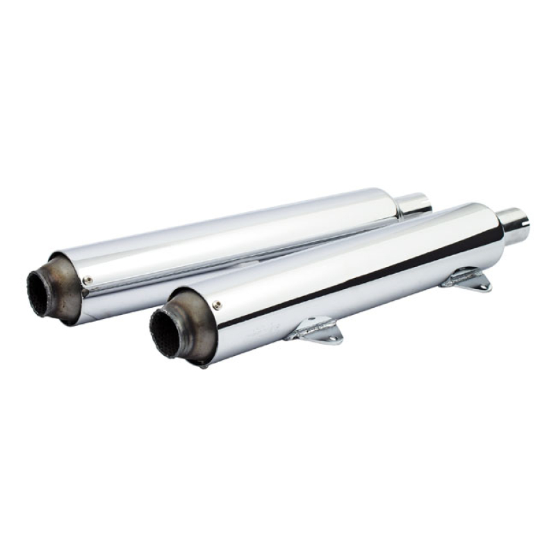 KERKER, 3-1/2" SLIP-ON MUFFLERS. CHROME. MIKUNI 526649