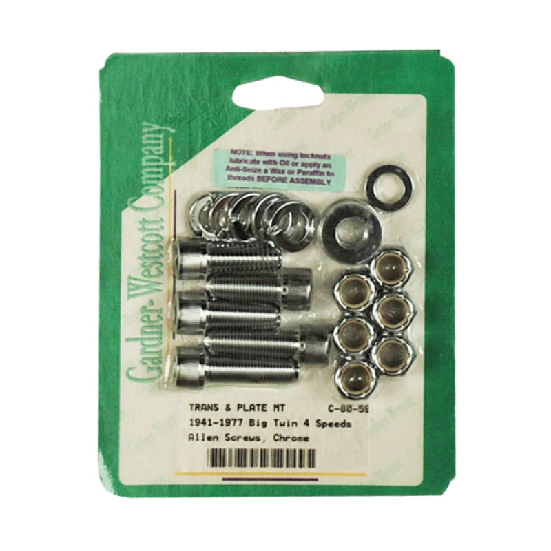 GW, TRANSMISSION MOUNT KIT, ALLEN HEAD. CHROME HARDWARE KIT TO MOUNT T 527059