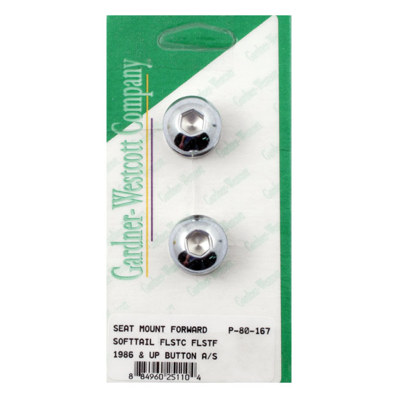GARDNER-WESTCOTT, SOLO SEAT MOUNT BOLT KIT CHROME PLATED BUTTON HEAD B 527202