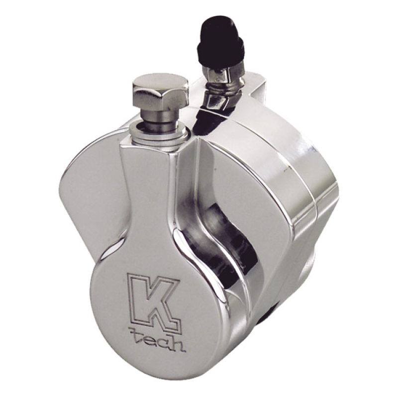 K-TECH 2-PISTON BRAKE CALIPER. POLISHED BILLET ALUMINUM CALIPER. MOUNT 532096