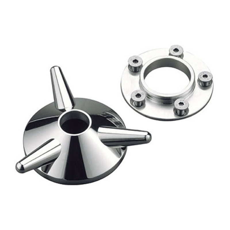 KUSTOM TECH, SPINNER WHEEL HUB COVER. ALUMINUM POLISHED ALUMINUM CONST 532302