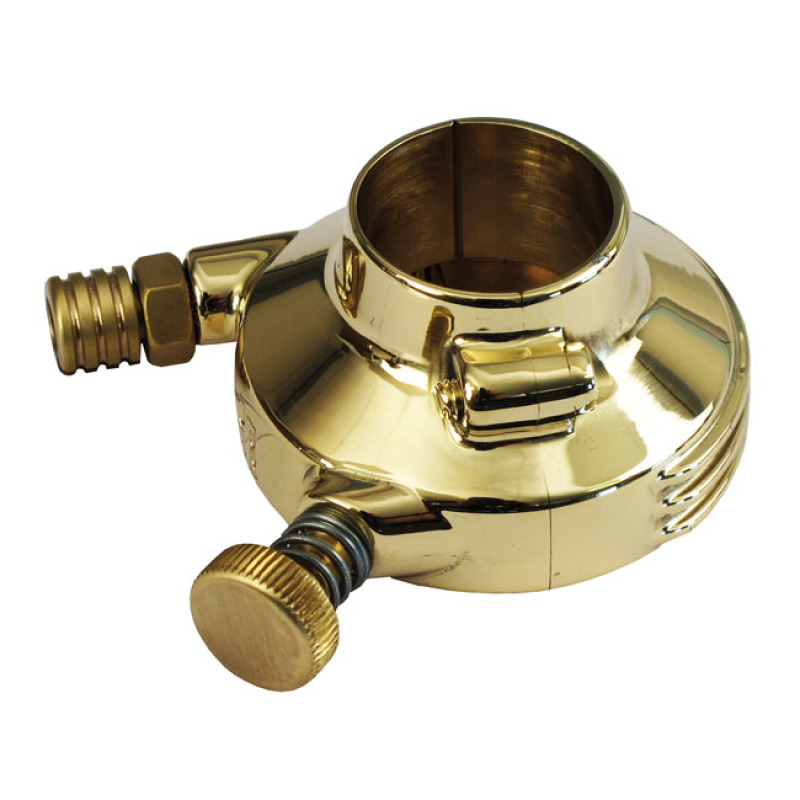 K-TECH DELUXE EXTERNAL THROTTLE HOUSING. POLISHED BRASS POLISHED FORGE 532356