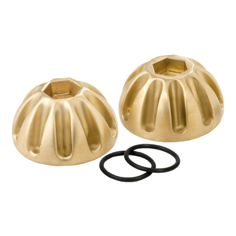 K-TECH, KNUCKLE ROCKER NUTS. FINNED, SATIN BRASS FORGED BRASS CONSTRUC 532364