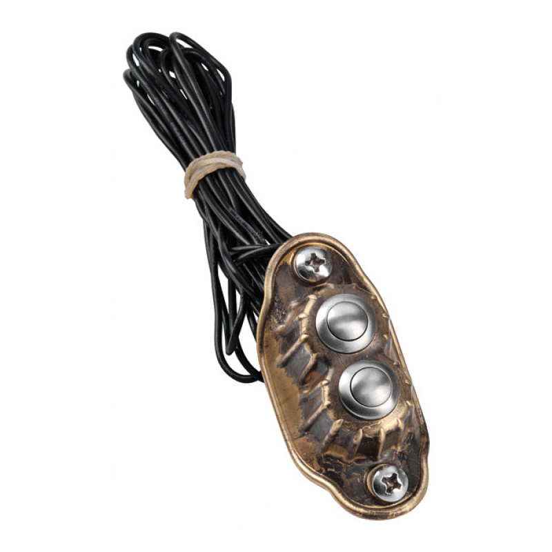 KUSTOM TECH, DELUXE HANDLEBAR SWITCH. DUAL BUTTON RAW FINISHED FORGED 532454