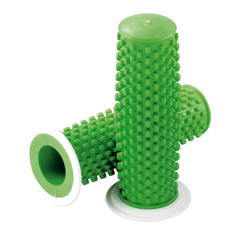 K-TECH KUSTOM GRIPS,GREEN W/WHITE FLANGE 532458