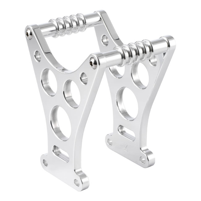 KUSTOMTECH, DRAGSTER STYLE FORK BRACE. SATIN SATIN ANODIZED ALUMINUM. 532461