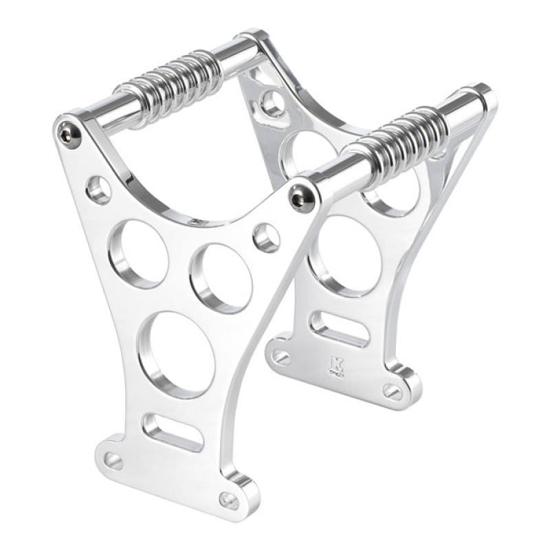 KUSTOMTECH, DRAGSTER STYLE FORK BRACE. POLISHED POLISHED ALUMINUM. FOR 532462