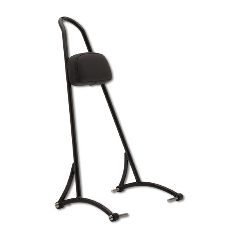 BURLY, SISSY BAR. 20" BLACK, WITH BACKREST PAD BLACK POWDER COATED. WI 533087