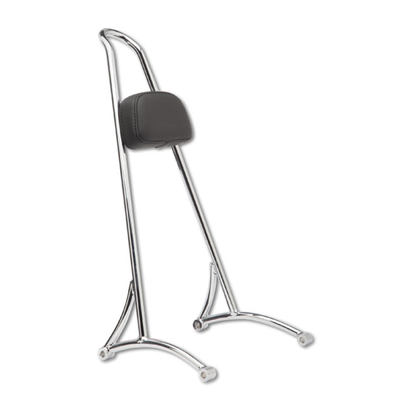 BURLY, SISSY BAR. 20" CHROME, WITH BACKREST PAD 533088