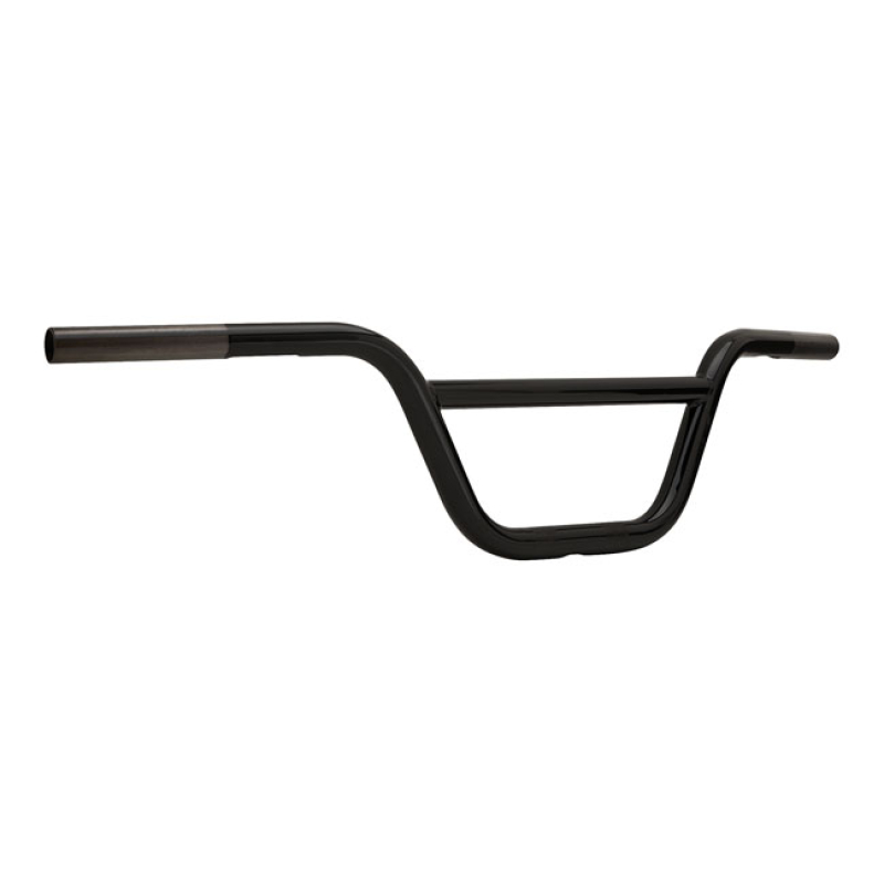 BURLY, 1" SCRAMBLER HANDLEBAR. BLACK BLACK POWDER COATED FINISH. DESIG 533337
