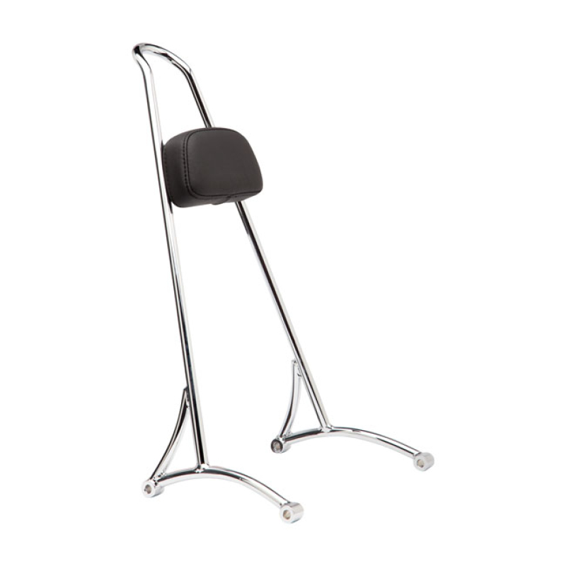 BURLY, SISSY BAR. 20" CHROME, WITH BACKREST PADCHROME. WITH BACKREST 533379