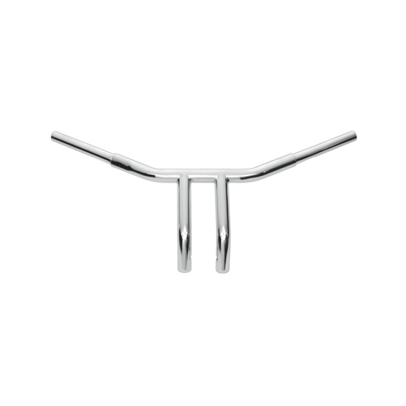 WILD1, CHUBBY LOW-PROFILE PULLBACK DRAG BAR 1-1/4&quot;. CHROME 534003