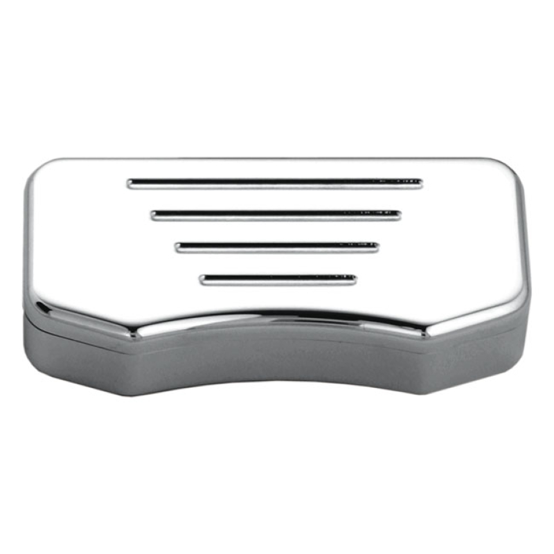 WILD1 BILLET TOP CLAMP CHROME BALL MILLED, BILLET ALUMINUM WITH HIDDEN 534038