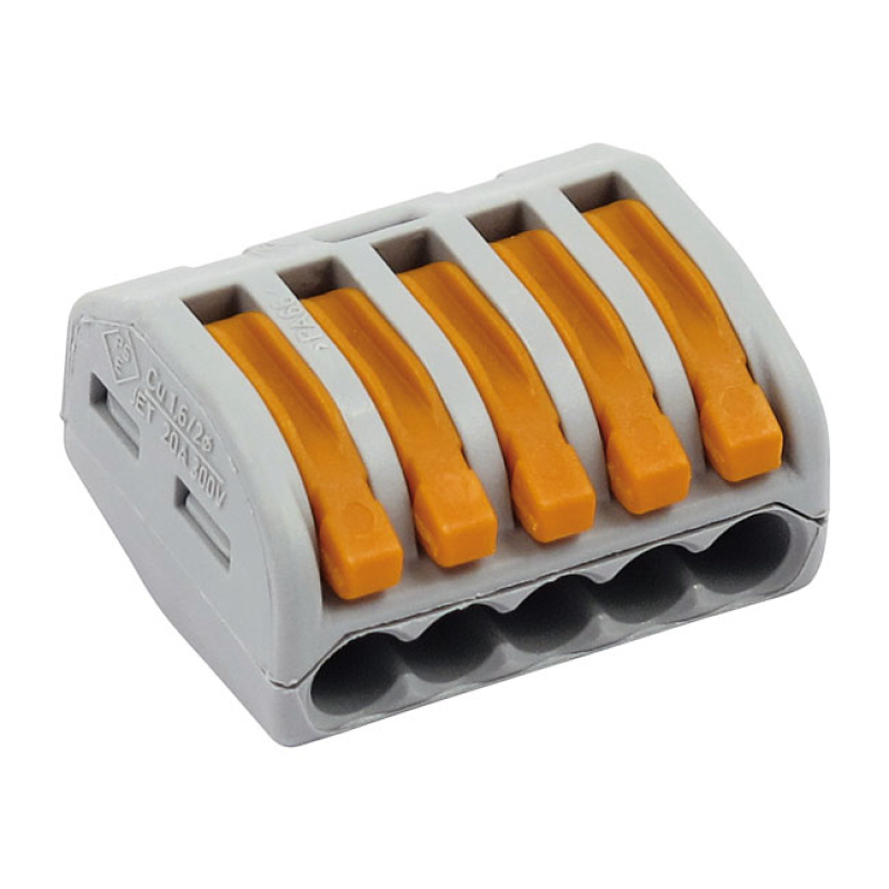 CUSTOM DYNAMICS, CAGE CLAMP CONNECTOR. 5-POSITION LETS YOU CONNECT WIR 536219