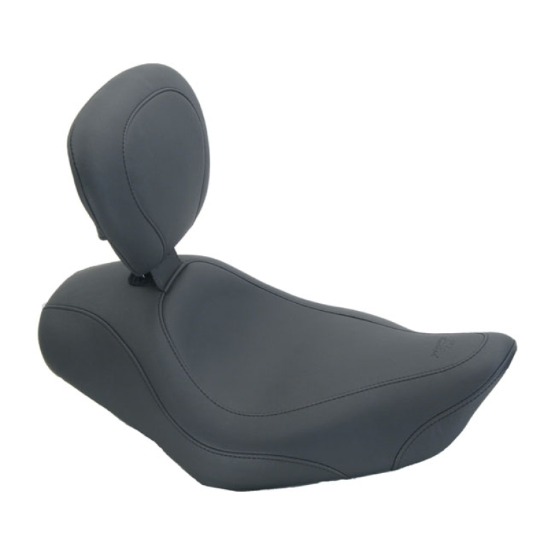 MUSTANG, WIDE TRIPPER SOLO SEAT. WITH RIDER BACKREST BLACK. 12" WIDE. 537044