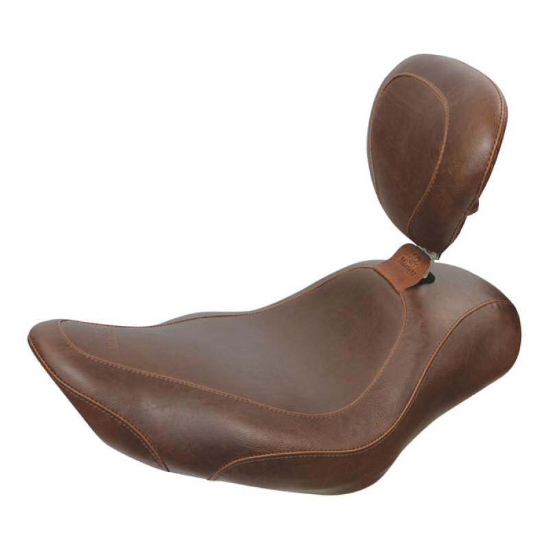 MUSTANG, WIDE TRIPPER SOLO SEAT. WITH RIDER BACKREST DISTRESSED BROWN. 537045