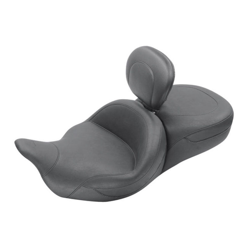 MUSTANG, SUPER TOURING SEAT. WITH RIDER BACKREST BLACK. FRONT WIDTH 19 537064