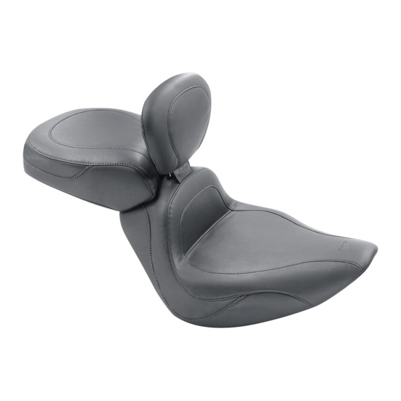 MUSTANG, SPORT TOURING SOLO SEAT. WITH RIDER BACKREST BLACK PLAIN. 15" 537142