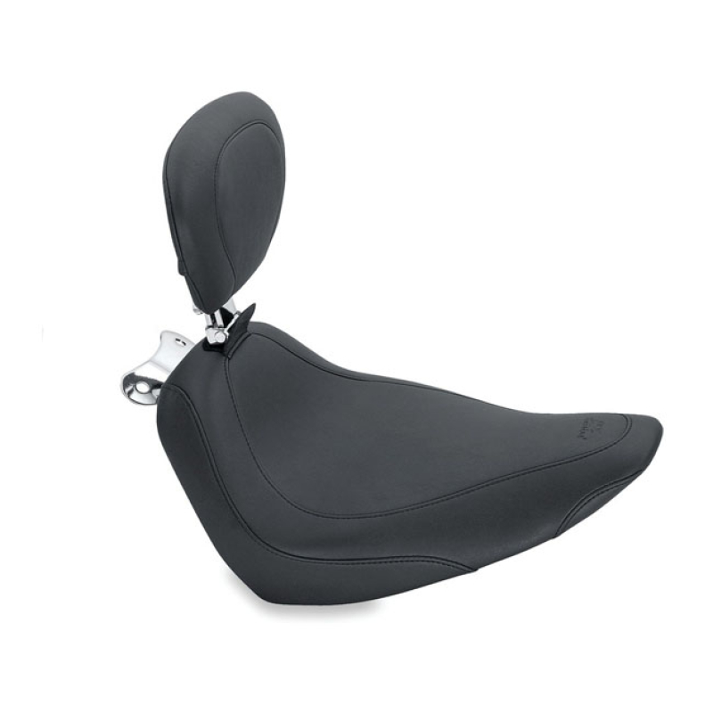 MUSTANG, WIDE TRIPPER SOLO SEAT. WITH RIDER BACKREST BLACK. 14" WIDE. 537470