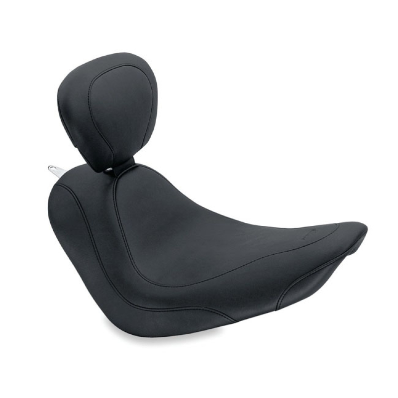 MUSTANG, WIDE TRIPPER SOLO SEAT. WITH RIDER BACKREST BLACK. 13" WIDE. 537500