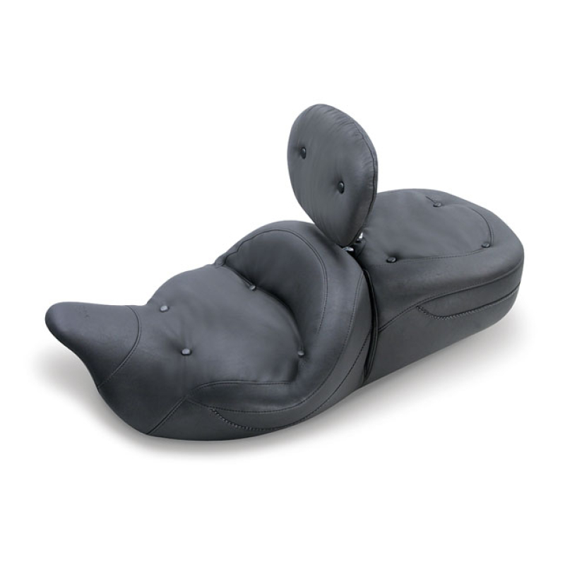 MUSTANG, REGAL SUPER TOURING SEAT. WITH RIDER BACKREST BLACK. FRONT WI 537523