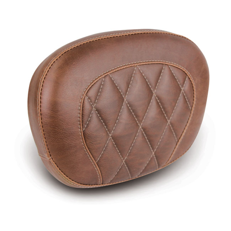MUSTANG, SISSY BAR BACK PAD. BROWN. DIAMOND DISTRESSED BROWN WITH DIAM 537586