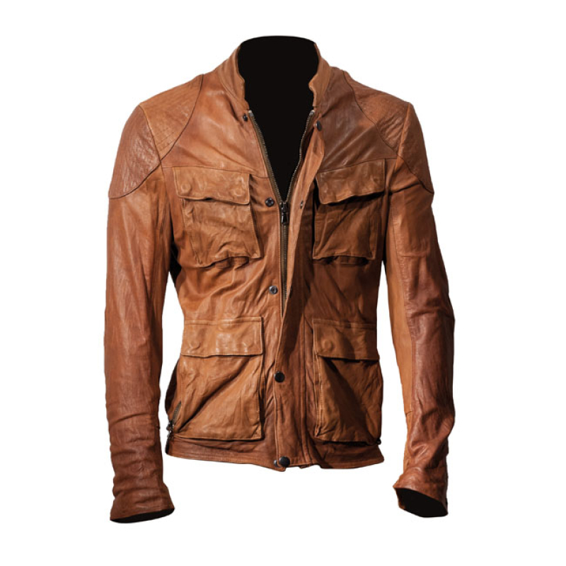 DMD SOLO RIDER LEATHER JACKET, BROWN 539221