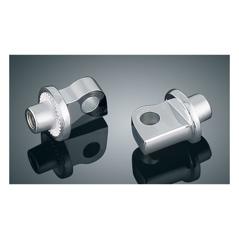 KURYAKYN, SPLINED MALE MOUNT PEG ADAPTERS CHROME. FRONT/REAR. SPLINED. 541161