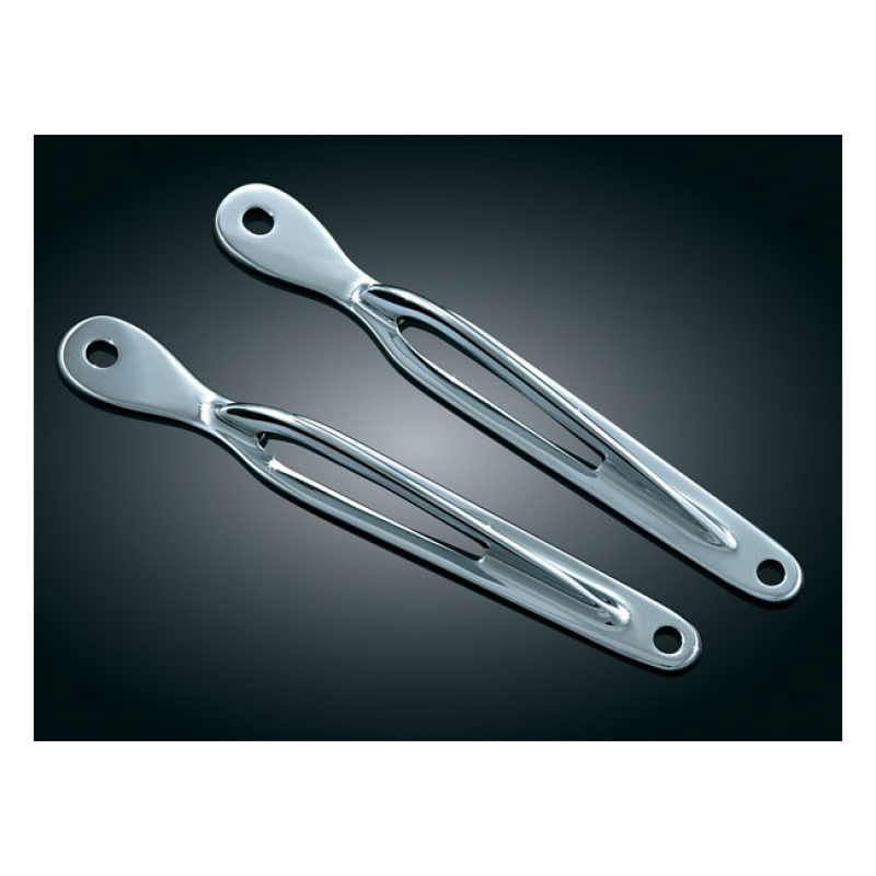 KURYAKYN, FRONT FORK CUSTOM TIE-DOWN BRACKETS. CHROME 541695
