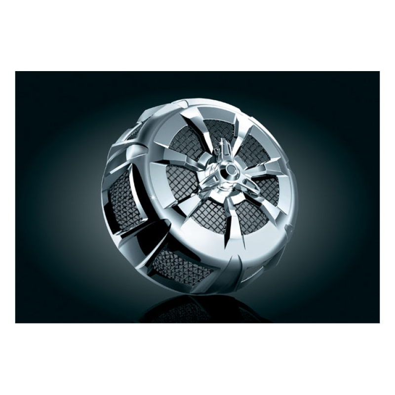 KURYAKYN, ALLEY CAT AIR CLEANER COVER. CHROME CHROME. ALUMINUM WITH A 542323