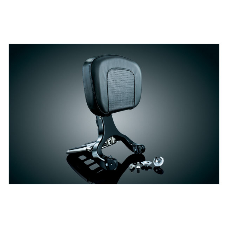 KURYAKYN, MULTI-PURPOSE RIDER & PASSENGER BACKREST BLACK & CHROME. A R 542353
