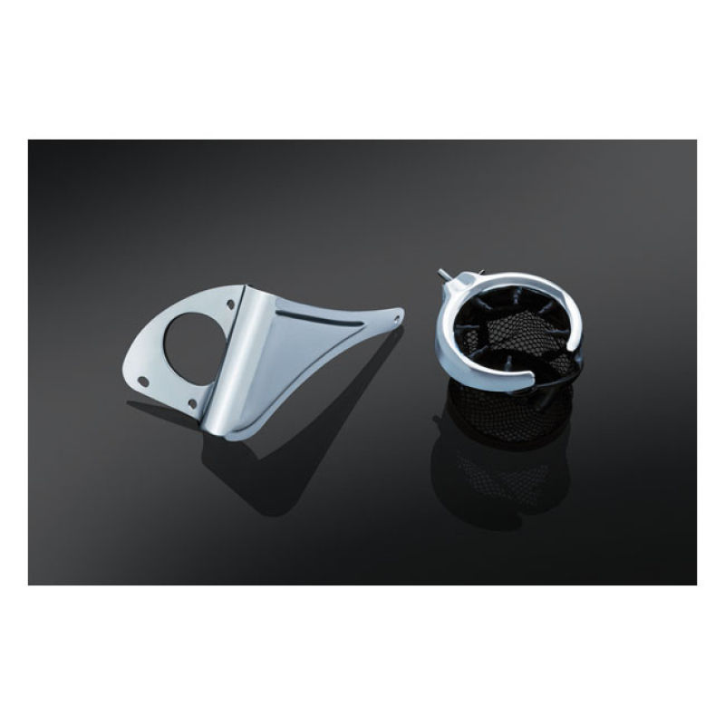 KURYAKYN, PASSENGER DRINK HOLDER CHROME; WITH MESH BASKET; RIGHT SIDE 542608