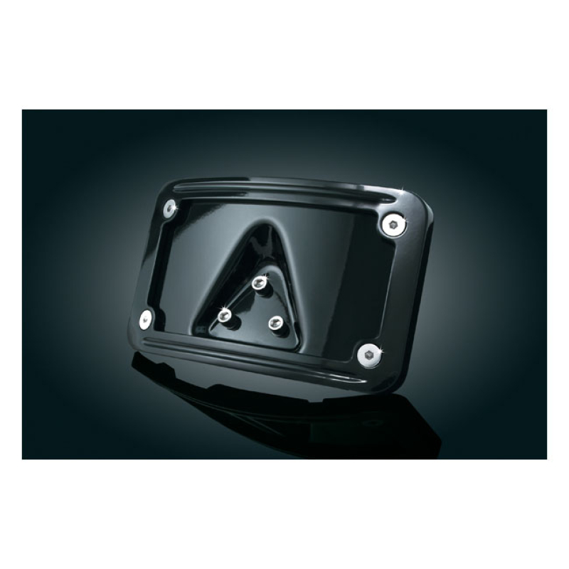 KURYAKYN, CURVED LAYDOWN LICENSE PLATE FRAME. BLACK 542727