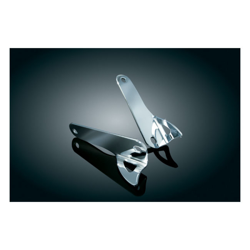 KURYAKYN, FRONT FORK CUSTOM TIE-DOWN BRACKETS. CHROME ATTACHES TO THE 542747