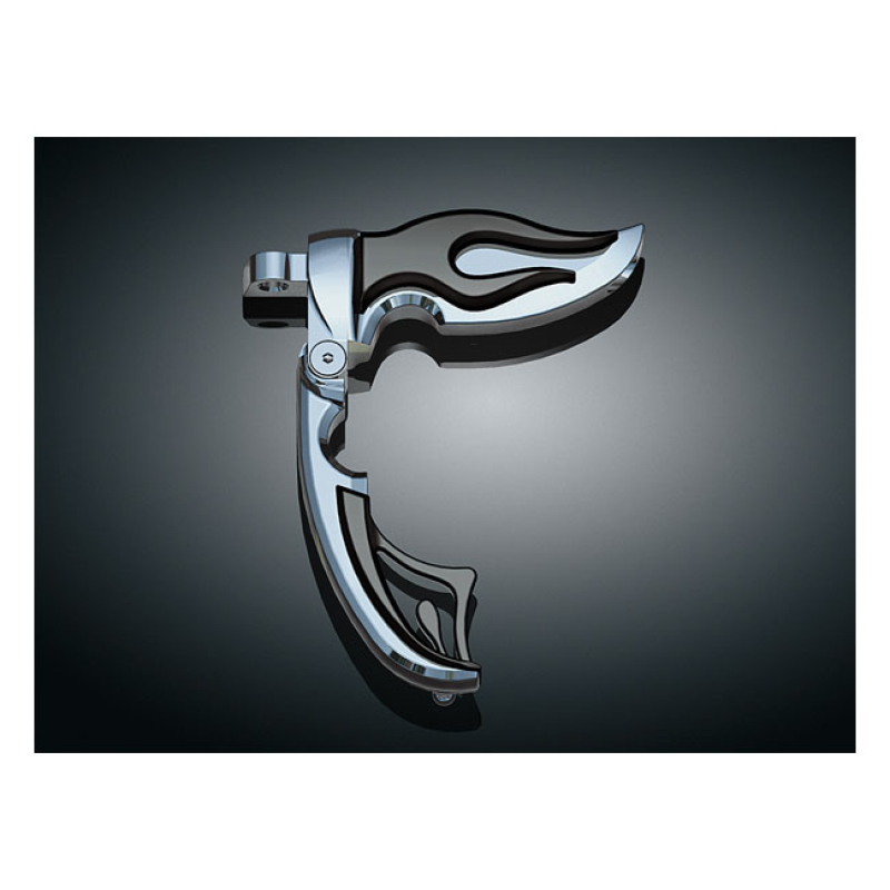 KURYAKYN, FLAMIN' SWITCHBLADE FOOT PEGS. CHROME CHROME PLATED. THE FLI 544074