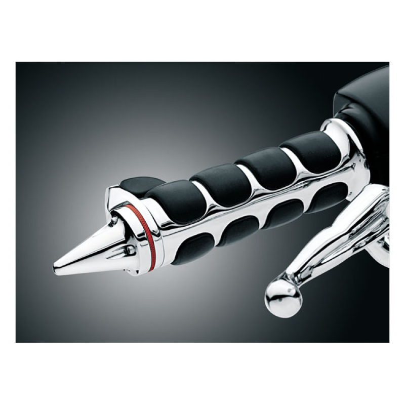 KURYAKYN, STILETTO GRIP END CAPS. CHROME REPLACES THE END CAP ON KURYA 544306