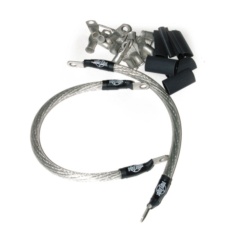 NAMZ, BATTERY CABLE SET. CLEAR. 11 INCH (27.5CM) '- WITH A TRANSLUCENT 548113