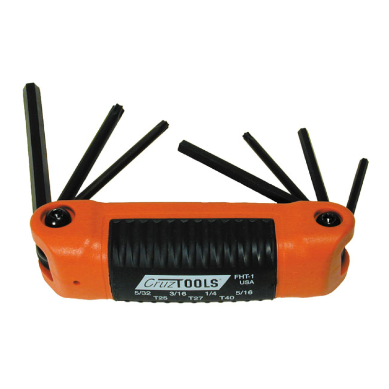 CRUZTOOLS, FOLDING ALLEN (HEX) & TORX® WRENCH INCLUDES THE MOST USED 550111