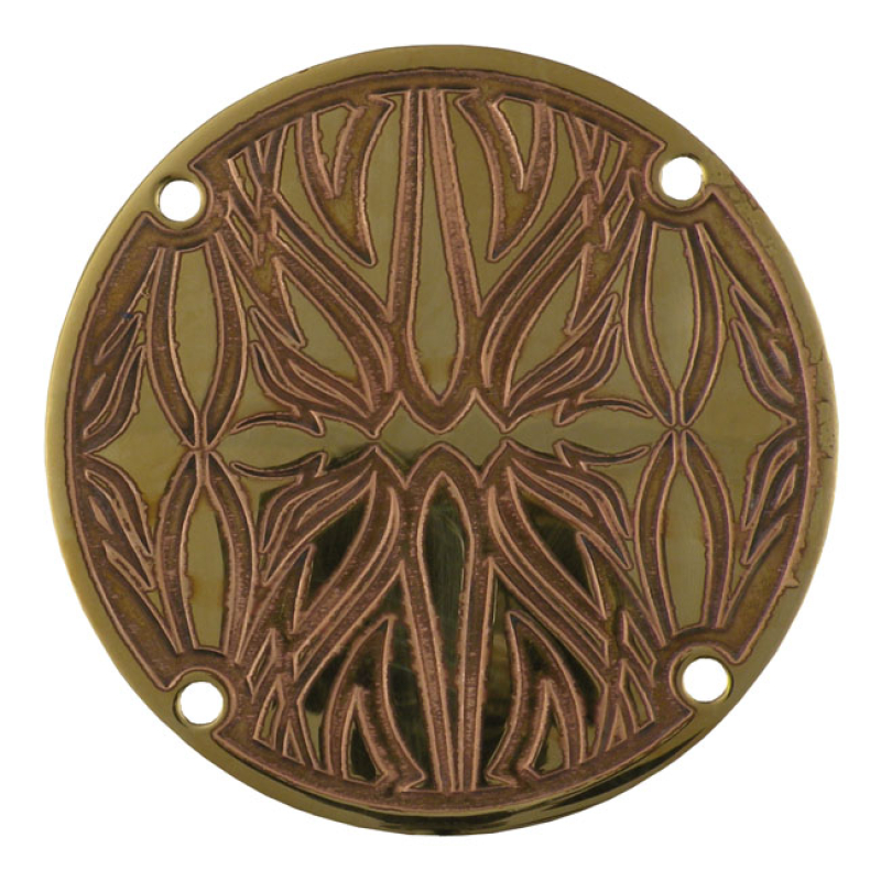 WEALL, AIR CLEANER COVER FOR HYPERCHARGER. HIRO, BRASS 551085