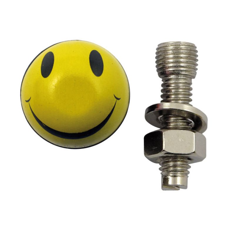 TRIK TOPZ LICENSE PLATE MOUNTS SMILEY YELLOW LICENSE PLATE MOUNTS FOR 555992
