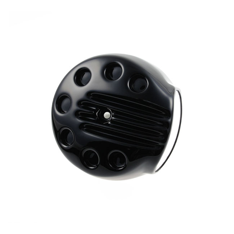 CULT-WERK, AIR CLEANER COVER. SLOTTED UNPAINTED GLOSS BLACK. ABS CONST 558628