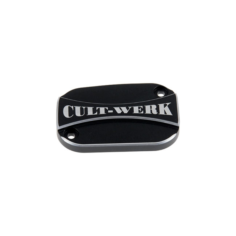CULT-WERK, MASTER CYLINDER COVER. BLACK GLOSS BLACK POWDER COATED WITH 558637