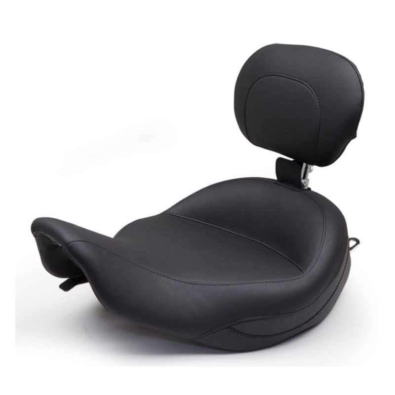 MUSTANG, SUPER TOURING SOLO SEAT, WITH RIDER BACKREST BLACK. 16" WIDE. 558727