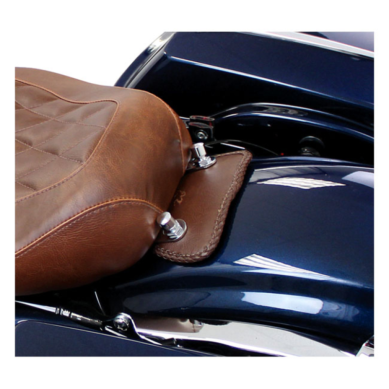 MUSTANG, MINI FENDER BIB. PLAIN WITH BRAIDED EDGES. BROWN BROWN. APPRO 558746