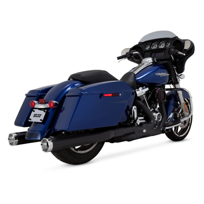 VANCE & HINES, MONSTER ROUND SLIP-ON MUFFLERS. BLACK MATTE BLACK CERAM 558769