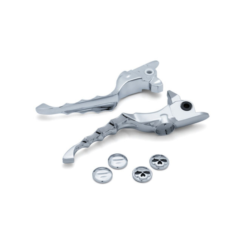KURYAKYN, ZOMBIE LEVERS CHROME; ERGONOMIC FINGER GROOVES WITH WIDE BLA 558847