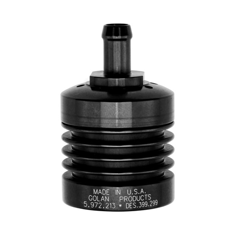 GOLAN TRANSMISSION BREATHER/OIL COLLECTOR, BLACK BLACK ANODIZED ALUMIN 559471