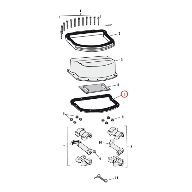 COMETIC, ROCKER COVER GASKET. FIBER, THIN .031" FIBER MATERIAL.   REPL 561250
